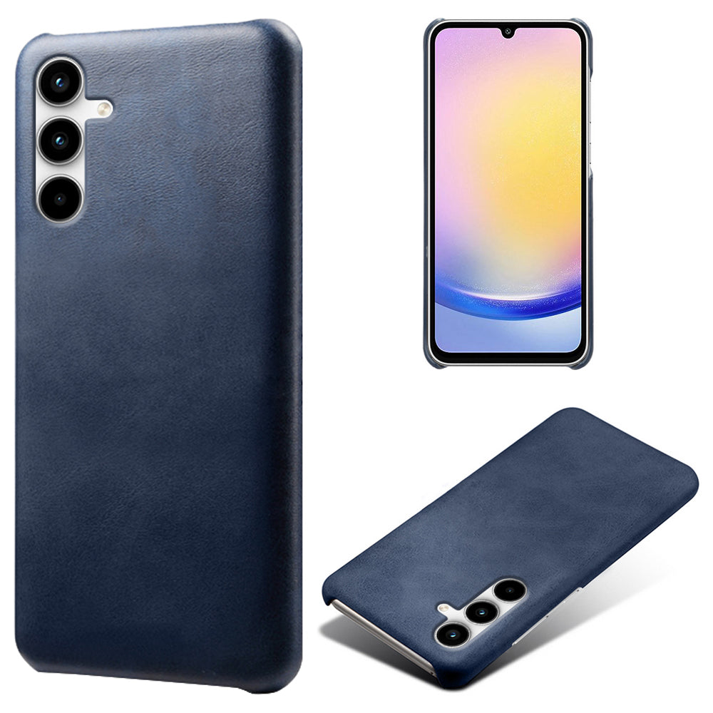 For Samsung Galaxy A25 5G (Global) (161.0 x 76.5 x 8.3mm) Case Leather Coated PC Calf Texture Back Phone Cover For Samsung Galaxy A25 5G (Global) (161.0 x 76.5 x 8.3mm) Case Leather Coated PC Calf Texture Back Phone Cover